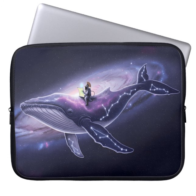 Galactic Whale Laptop Sleeve (Front)