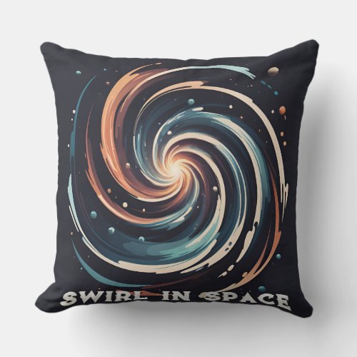 Galactic Whirl Pillow Design