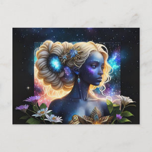 *~* Galactic Women Fantasy Cosmic AP58 Galaxy Holiday Postcard