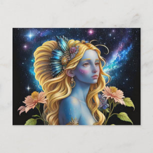 *~* Galactic Women Fantasy Jewels AP58 Galaxy Holiday Postcard