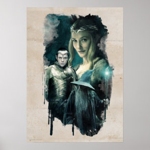 Galadriel, ELROND™, & Gandalf Graphic Poster