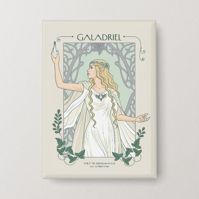 Galadriel Light of Valinor Graphic Button (Front)