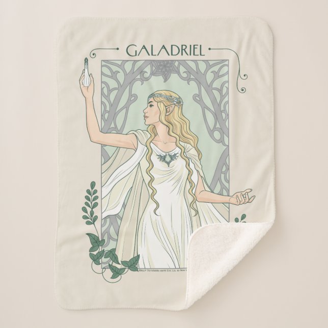 Galadriel Light of Valinor Graphic Sherpa Blanket (Front)