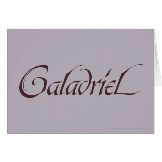 Galadriel Name Solid Cards (Front Horizontal)