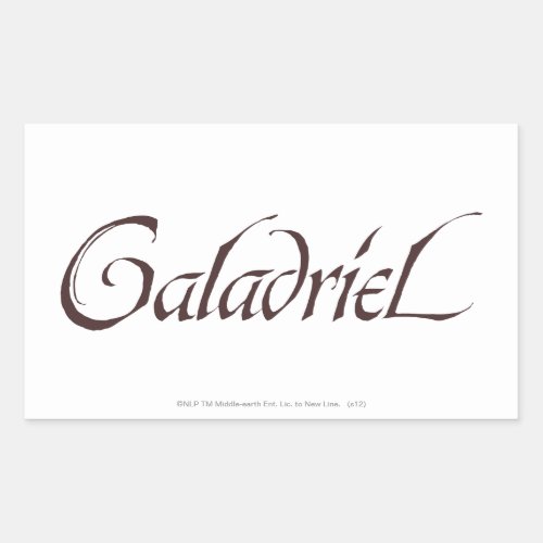 Galadriel Name Solid Rectangular Sticker