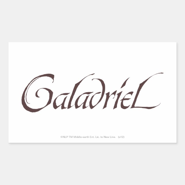 Galadriel Name Solid Rectangular Sticker (Front)