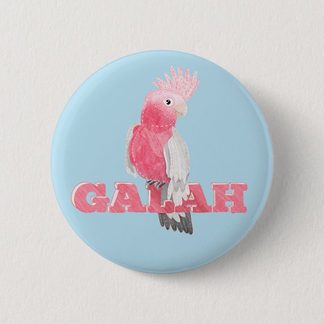 Galah Australain Bird Button (Front)