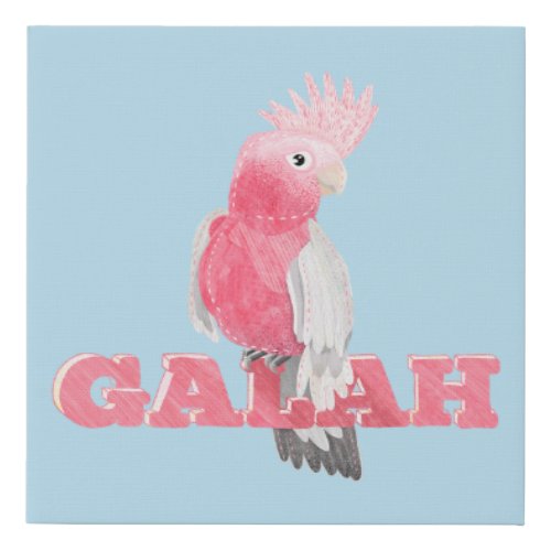 Galah Australain Bird Faux Canvas Print