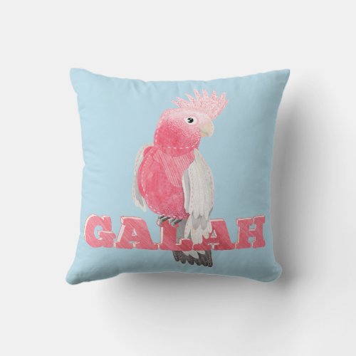 Galah Australain Bird Throw Pillow