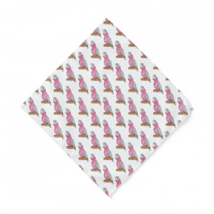 Galah bird cartoon illustration bandana