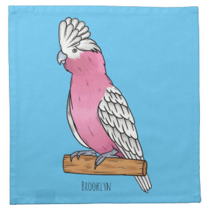 Galah bird cartoon illustration cloth napkin