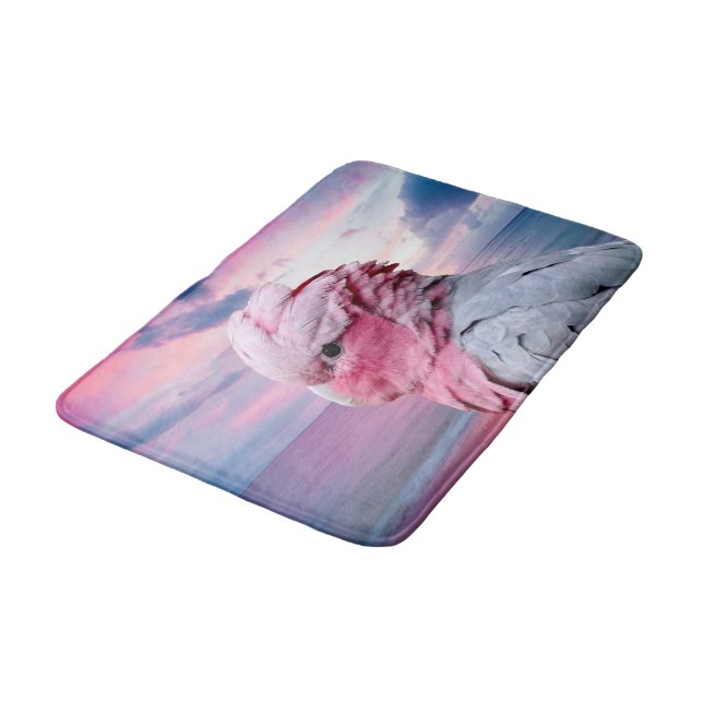 Galah Cockatoo Bathroom Mat (Angled)