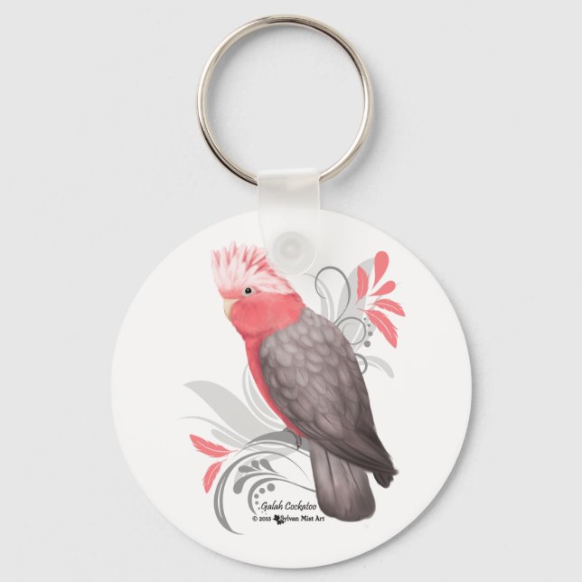 Galah Cockatoo Keychain (Front)