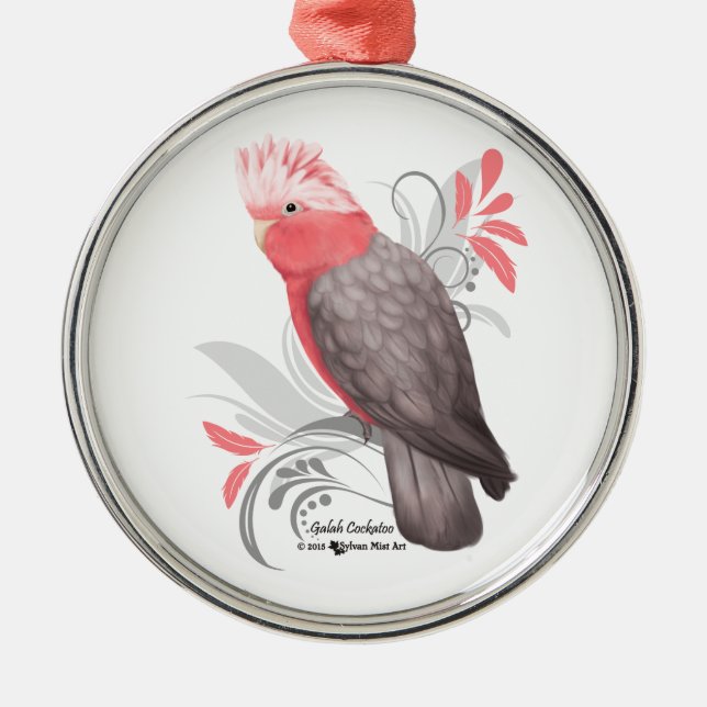 Galah Cockatoo Metal Ornament (Front)