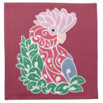 Galah cockatoo tribal tattoo rose-breasted parrot cloth napkin