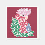 Galah cockatoo tribal tattoo rose-breasted parrot paper napkin