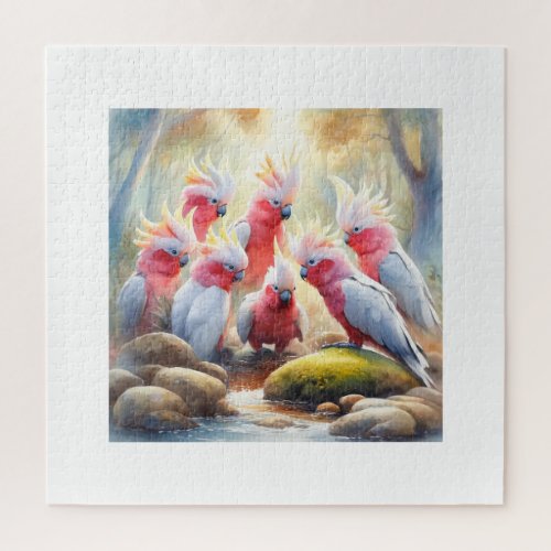 Galah Cockatoos in Harmony 310524AREF125 _ Waterco Jigsaw Puzzle