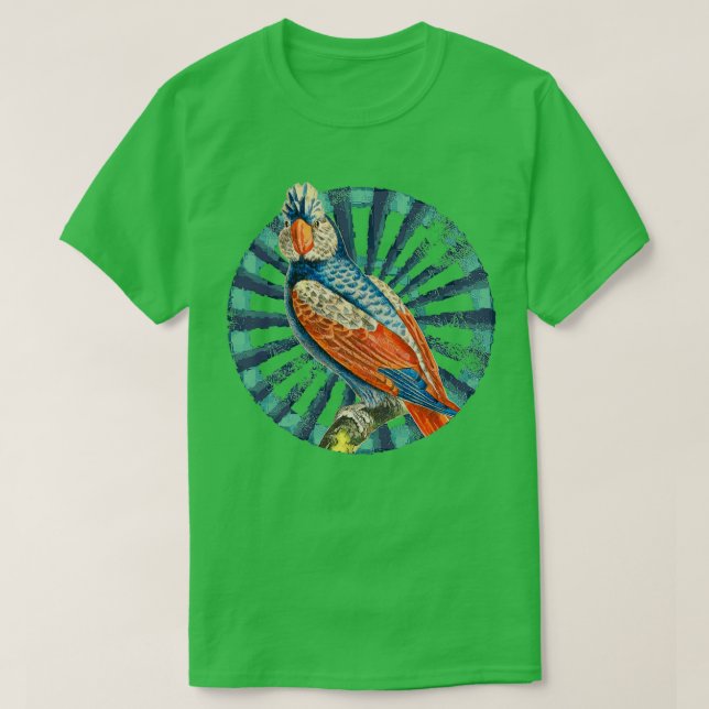 Galah Parrot Retro Circle Wheel Design T-Shirt (Design Front)
