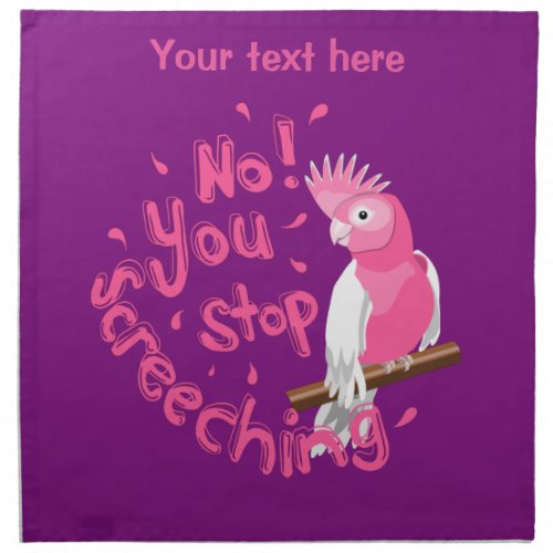 Galah Screeching Cloth Napkin