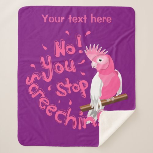 Galah Screeching Sherpa Blanket