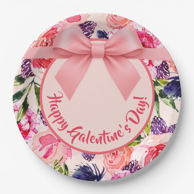 Galantine's Day Invitation Paper Plates (Front)