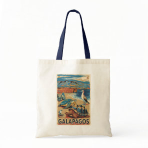 Galapagos Animals Travel Art Vintage Tote Bag