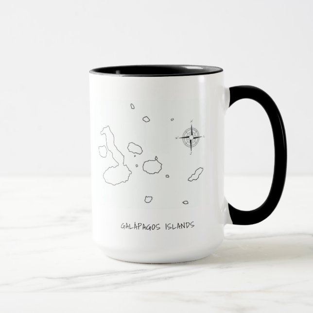Galápagos Bird Affirmations Two-Tone Coffee Mug (Right)
