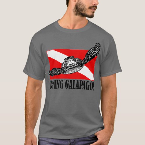 Galapagos Diving with Sea Turtle T_Shirt