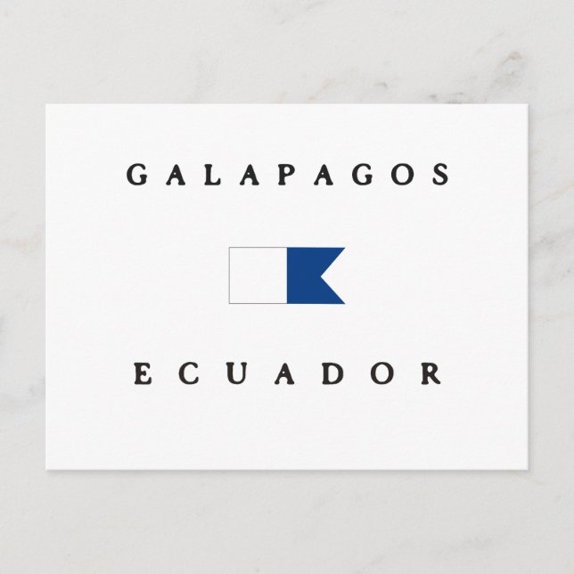 Galapagos Ecuador Alpha Dive Flag Postcard (Front)