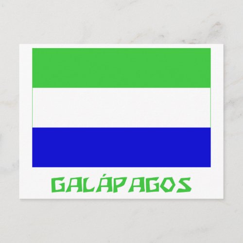 Galpagos flag with Name Postcard