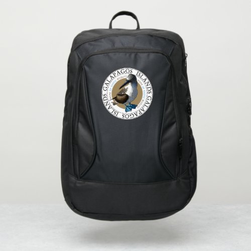 Galapagos Islands Blue Footed Booby Souvenir Logo  Port Authority Backpack