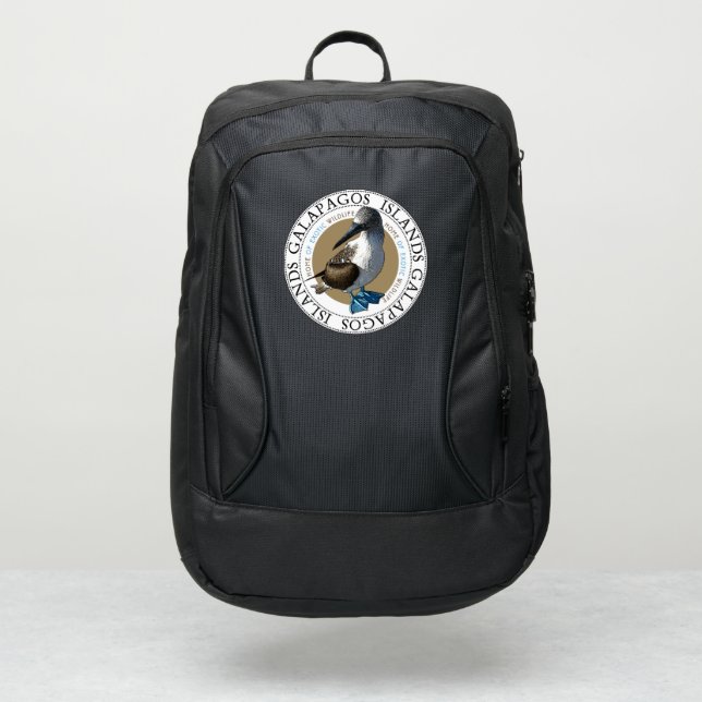 Galapagos Islands Blue Footed Booby Souvenir Logo  Port Authority® Backpack (Front)