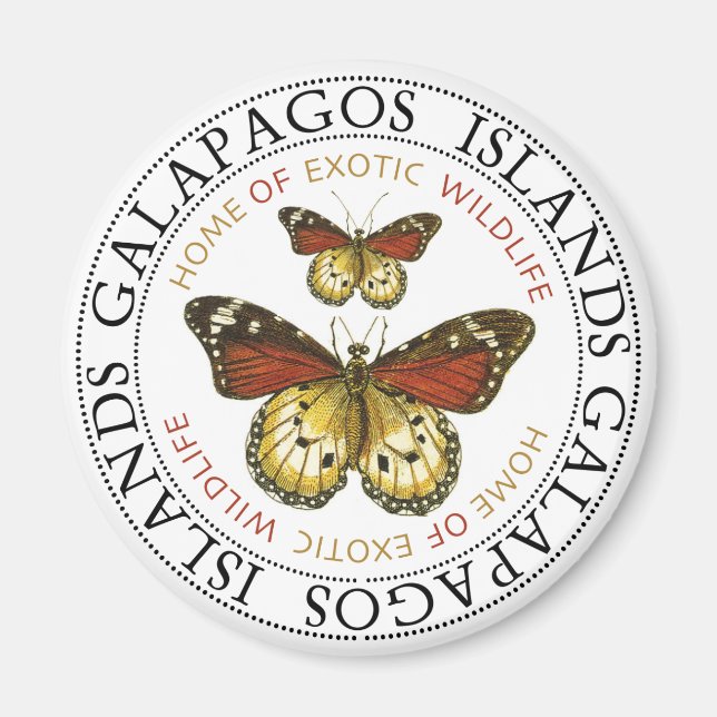 Galapagos Islands Butterflies Magnet (Front)