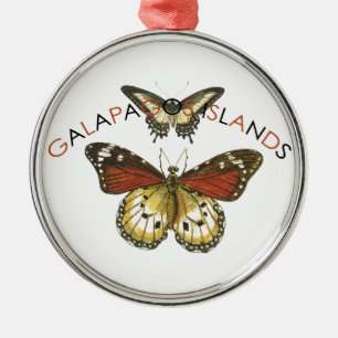 Galapagos Islands Butterfly Metal Ornament