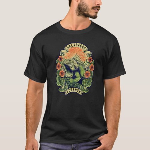 Galapagos Islands Ecuador Iguana Islas Galapagos   T-Shirt