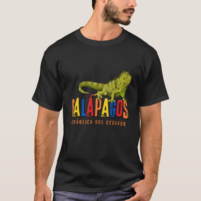 Galapagos Islands Ecuador Iguana Islas Galapagos T-Shirt (Front)
