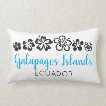 Galapagos Islands Ecuador Souvenir Turquoise Lumbar Pillow Galapagos Islands Ecuador Souvenir Turquoise Lumbar Pillow