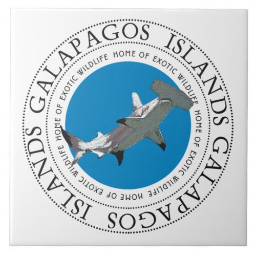Galapagos Islands Hammerhead Shark Ceramic Tile