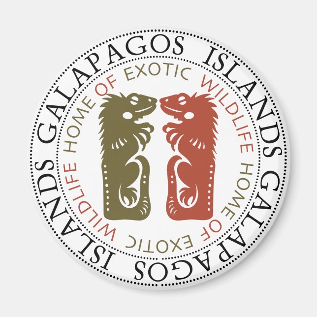 Galapagos Islands Iguanas Magnet (Front)