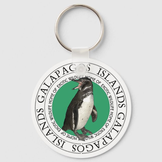 Galapagos Islands Penguin Keychain (Front)