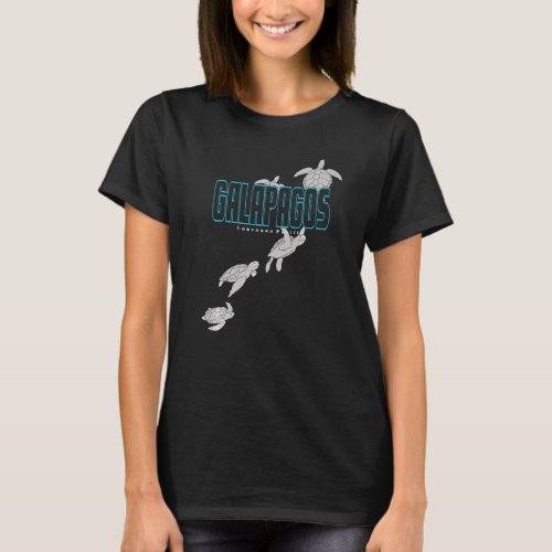 Galapagos Islands Sea Turtles Scuba Diving with Tu T_Shirt