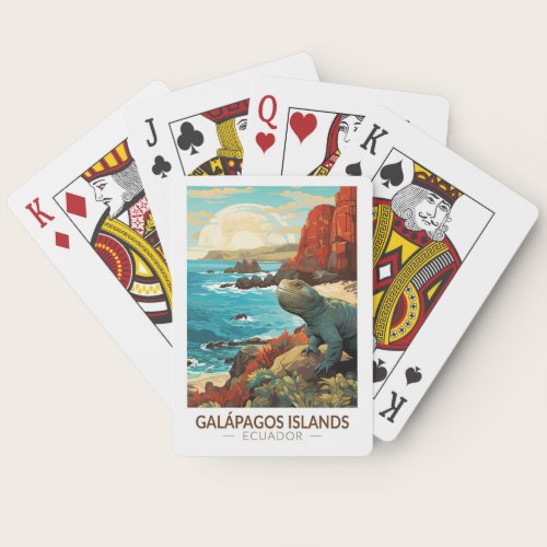 Galapagos Islands Travel Art Vintage Poker Cards