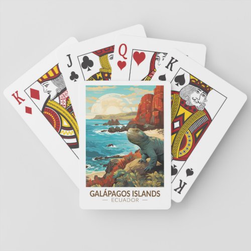 Galapagos Islands Travel Art Vintage Poker Cards