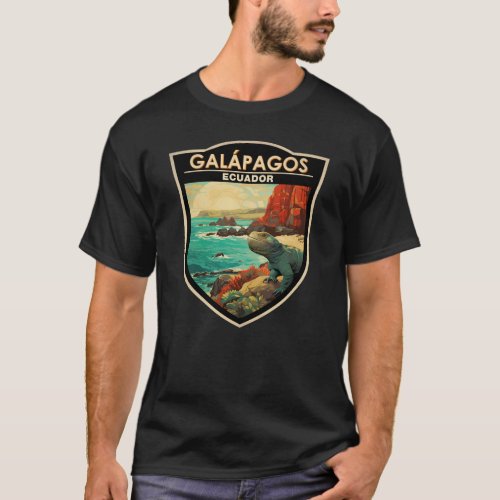 Galapagos Islands Travel Art Vintage T_Shirt