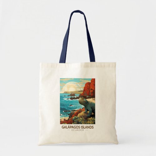 Galapagos Islands Travel Art Vintage Tote Bag