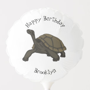 Galapagos land tortoise illustration balloon