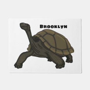 Galapagos land tortoise illustration doormat