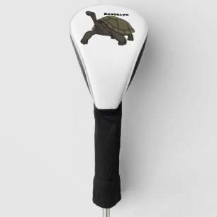Galapagos land tortoise illustration golf head cover
