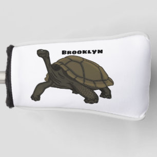 Galapagos land tortoise illustration golf head cover