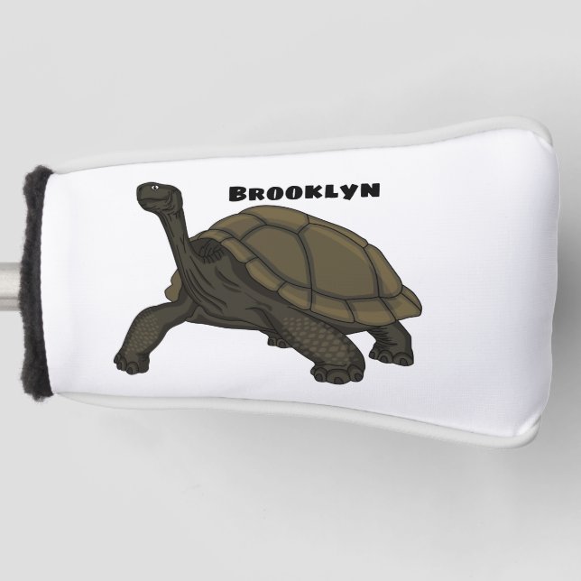 Galapagos land tortoise illustration  golf head cover (Front)